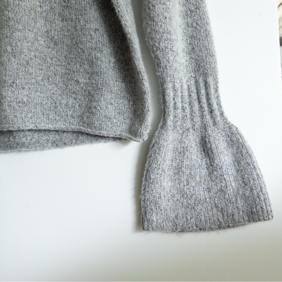 Romeo & Juliet Couture Heather Gray Ruffle Sweater - Picture 5 of 6